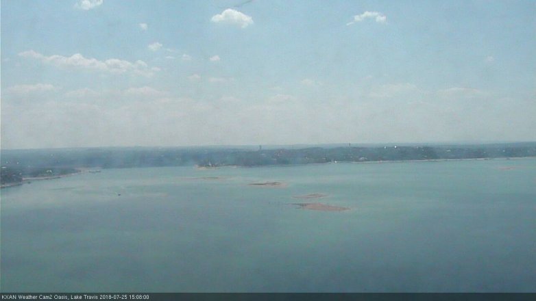Lake Travis webcam, July 25, 2018 2:10 PM CT