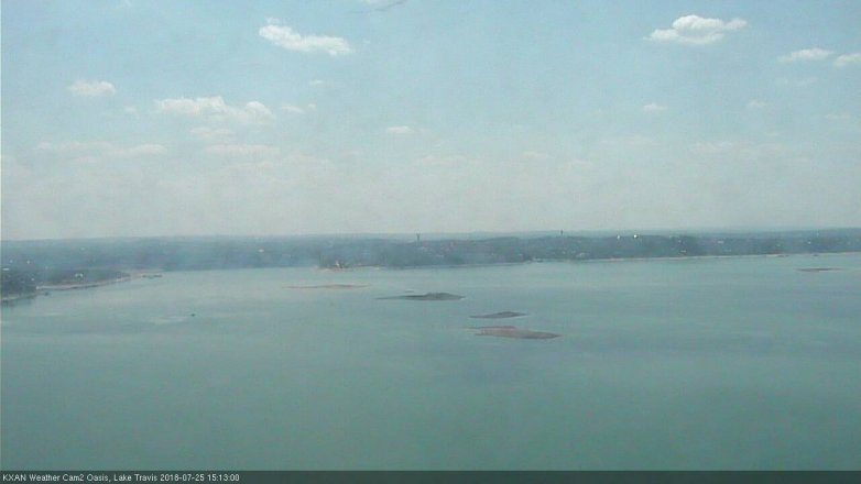 Lake Travis webcam, July 25, 2018 2:15 PM CT
