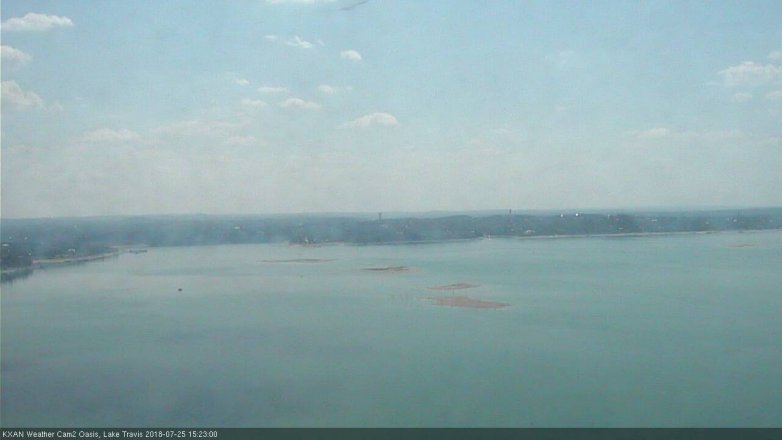 Lake Travis webcam, July 25, 2018 2:25 PM CT