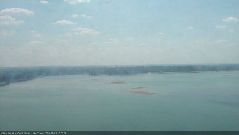 Lake Travis webcam, July 25, 2018 2:30 PM CT