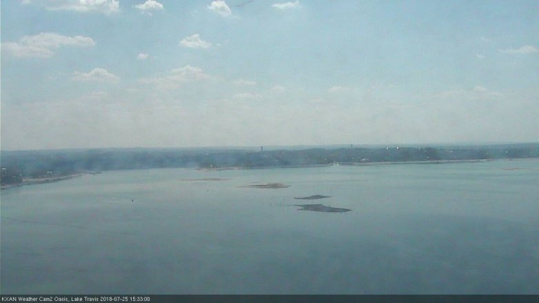 Lake Travis webcam, July 25, 2018 2:35 PM CT