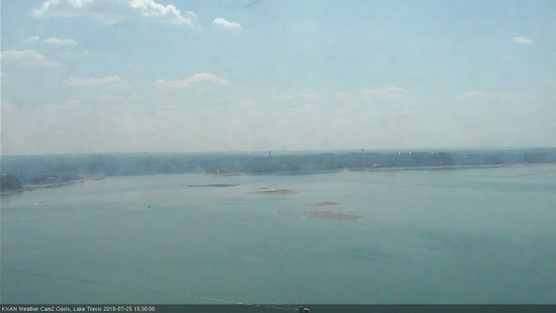 Lake Travis webcam, July 25, 2018 2:40 PM CT