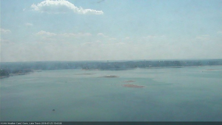 Lake Travis webcam, July 25, 2018 2:45 PM CT
