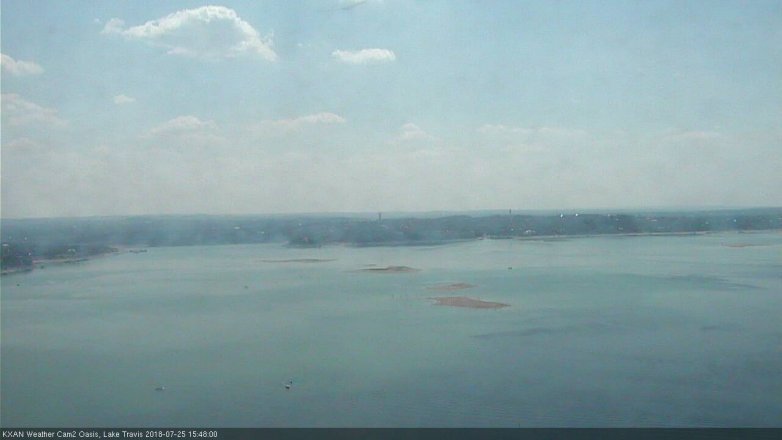 Lake Travis webcam, July 25, 2018 2:50 PM CT