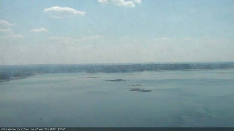 Lake Travis webcam, July 25, 2018 2:55 PM CT