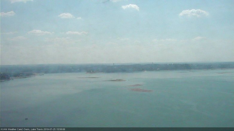 Lake Travis webcam, July 25, 2018 3:00 PM CT