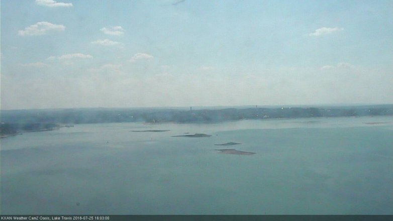 Lake Travis webcam, July 25, 2018 3:05 PM CT