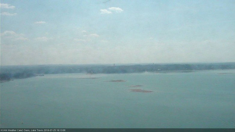 Lake Travis webcam, July 25, 2018 3:15 PM CT