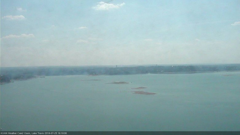 Lake Travis webcam, July 25, 2018 3:20 PM CT