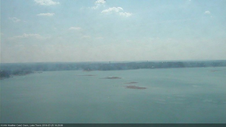 Lake Travis webcam, July 25, 2018 3:30 PM CT