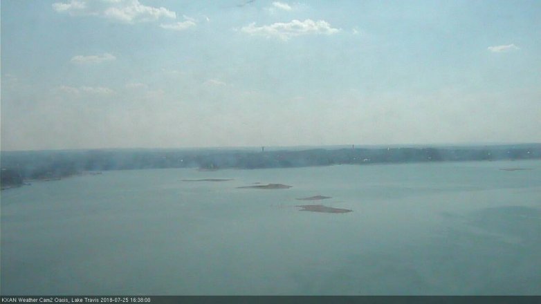 Lake Travis webcam, July 25, 2018 3:40 PM CT