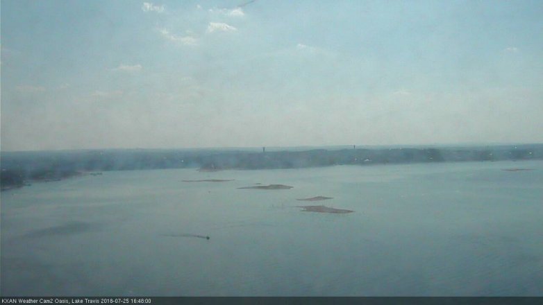 Lake Travis webcam, July 25, 2018 3:50 PM CT