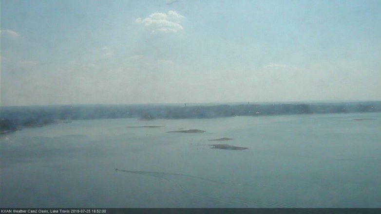 Lake Travis webcam, July 25, 2018 3:55 PM CT