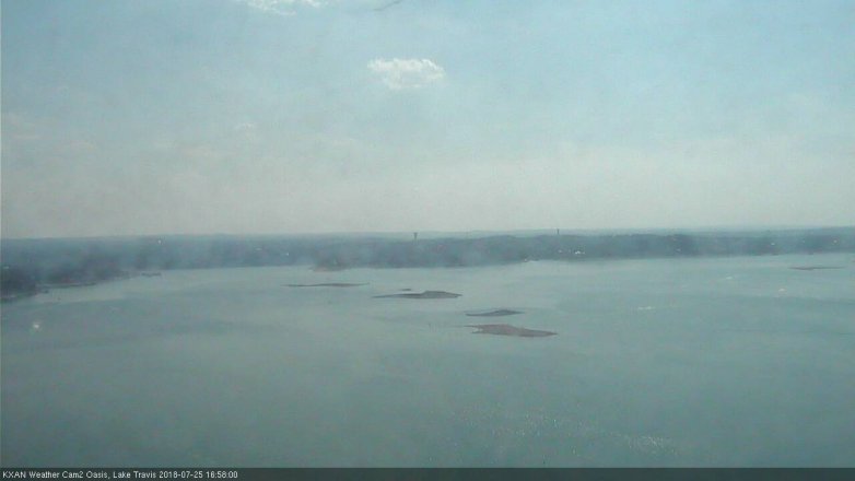 Lake Travis webcam, July 25, 2018 4:00 PM CT
