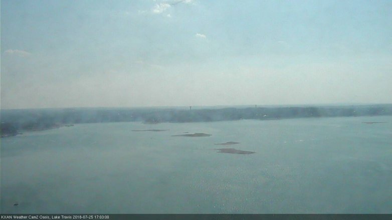Lake Travis webcam, July 25, 2018 4:05 PM CT