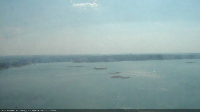Lake Travis webcam, July 25, 2018 4:10 PM CT