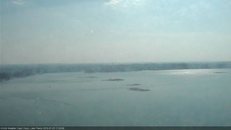 Lake Travis webcam, July 25, 2018 4:30 PM CT