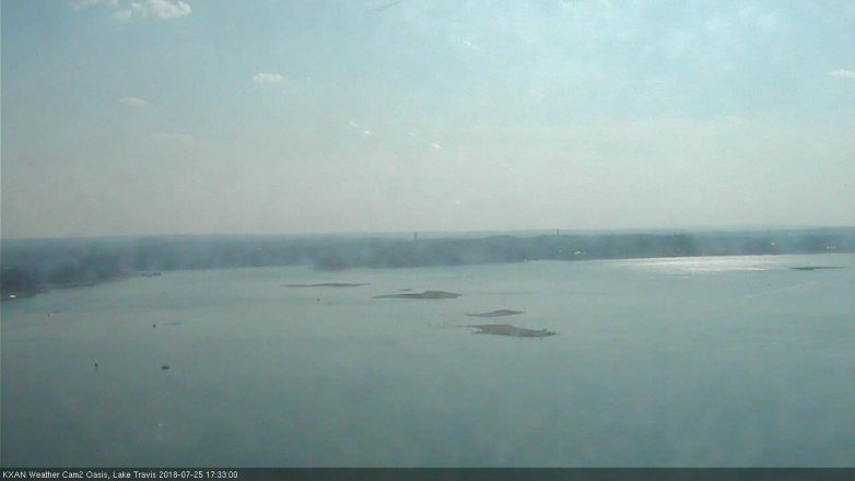 Lake Travis webcam, July 25, 2018 4:35 PM CT