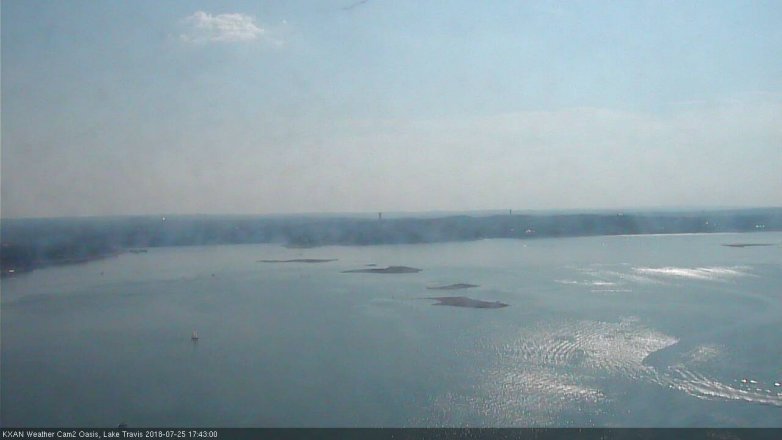 Lake Travis webcam, July 25, 2018 4:45 PM CT