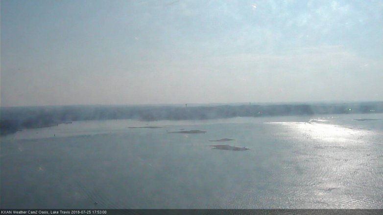 Lake Travis webcam, July 25, 2018 4:55 PM CT