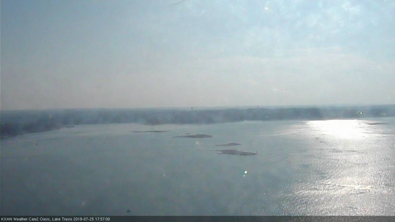 Lake Travis webcam, July 25, 2018 5:00 PM CT