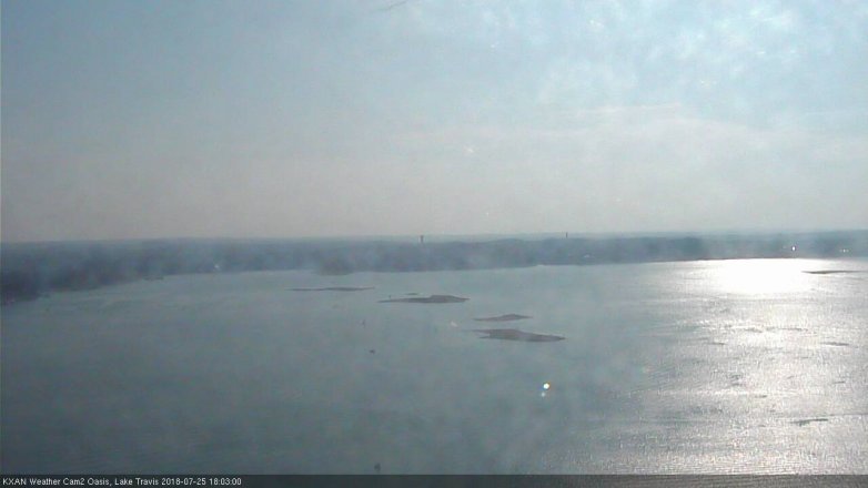 Lake Travis webcam, July 25, 2018 5:05 PM CT