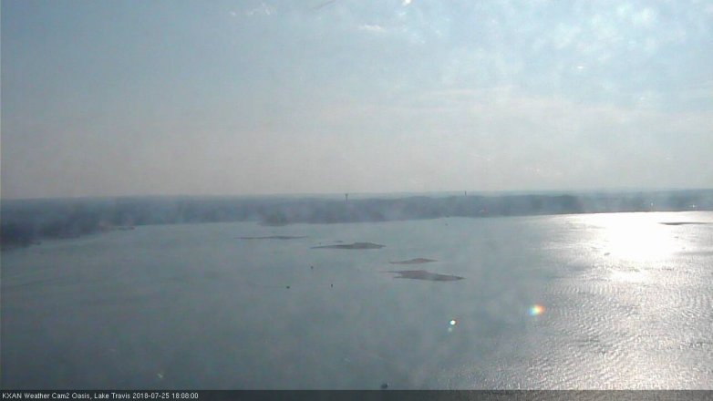 Lake Travis webcam, July 25, 2018 5:10 PM CT