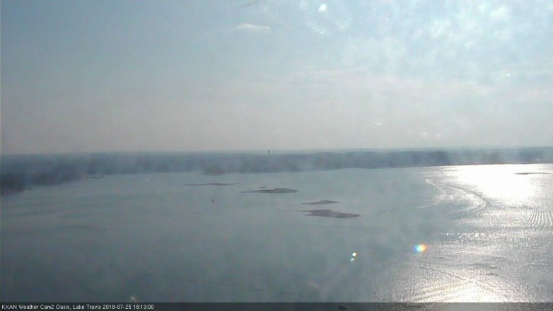 Lake Travis webcam, July 25, 2018 5:15 PM CT