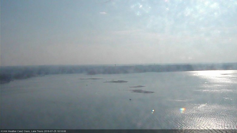 Lake Travis webcam, July 25, 2018 5:20 PM CT