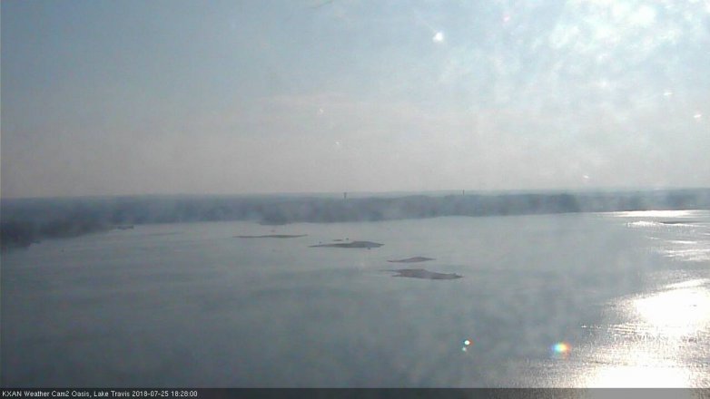 Lake Travis webcam, July 25, 2018 5:30 PM CT