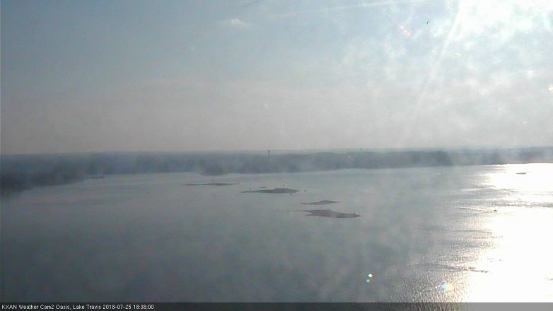 Lake Travis webcam, July 25, 2018 5:40 PM CT