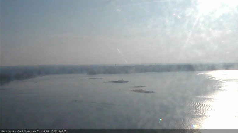 Lake Travis webcam, July 25, 2018 5:45 PM CT