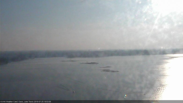 Lake Travis webcam, July 25, 2018 5:55 PM CT