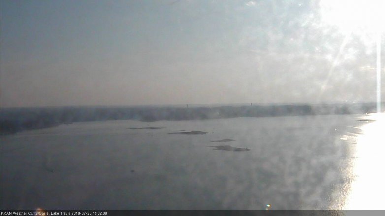 Lake Travis webcam, July 25, 2018 6:05 PM CT