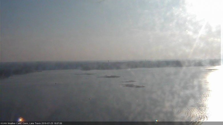 Lake Travis webcam, July 25, 2018 6:10 PM CT