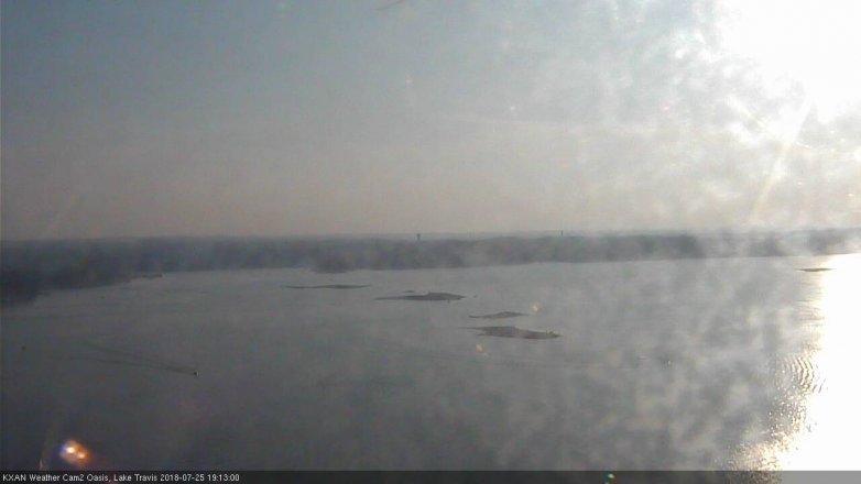 Lake Travis webcam, July 25, 2018 6:15 PM CT