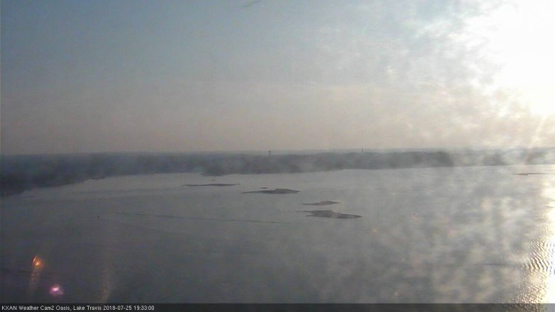 Lake Travis webcam, July 25, 2018 6:35 PM CT