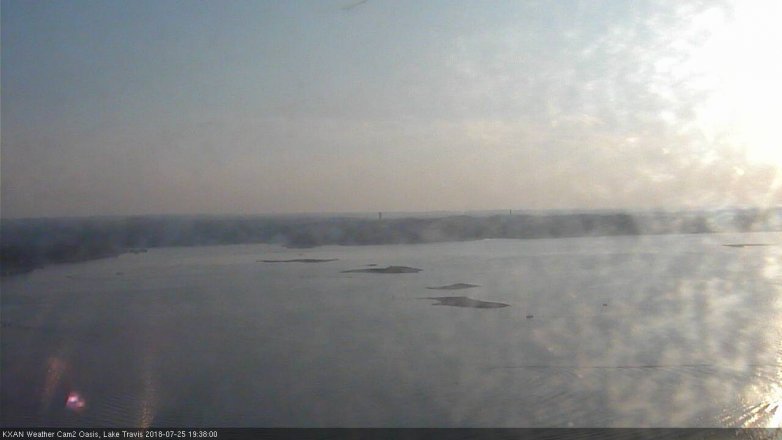 Lake Travis webcam, July 25, 2018 6:40 PM CT