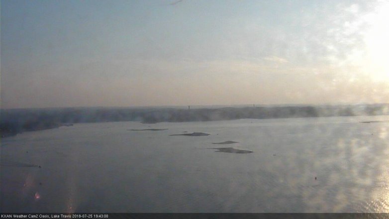 Lake Travis webcam, July 25, 2018 6:45 PM CT