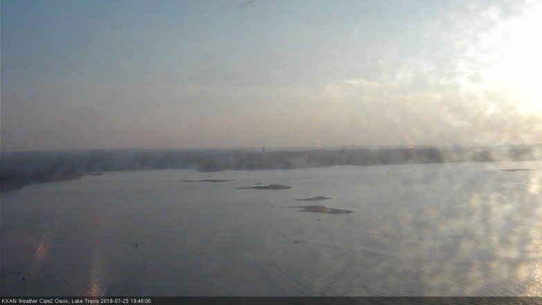 Lake Travis webcam, July 25, 2018 6:50 PM CT