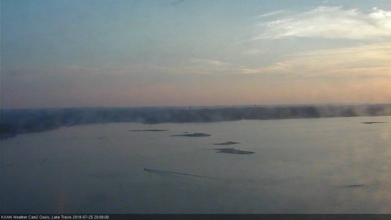 Lake Travis webcam, July 25, 2018 7:10 PM CT