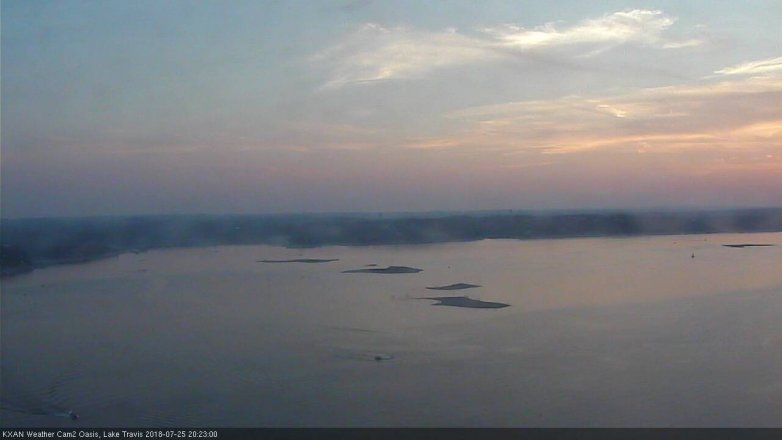 Lake Travis webcam, July 25, 2018 7:25 PM CT