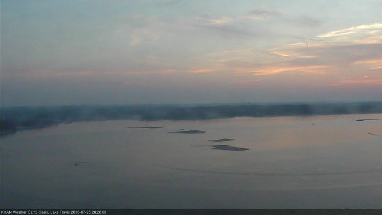 Lake Travis webcam, July 25, 2018 7:30 PM CT