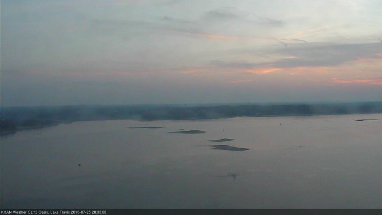 Lake Travis webcam, July 25, 2018 7:35 PM CT