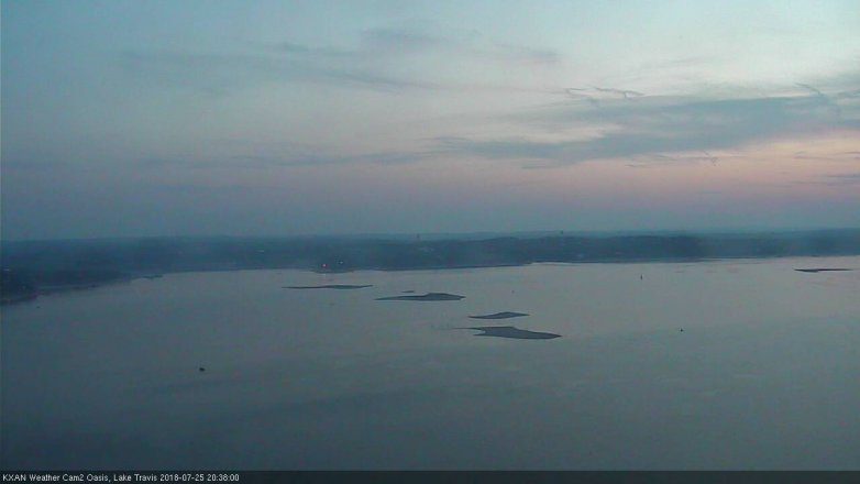 Lake Travis webcam, July 25, 2018 7:40 PM CT