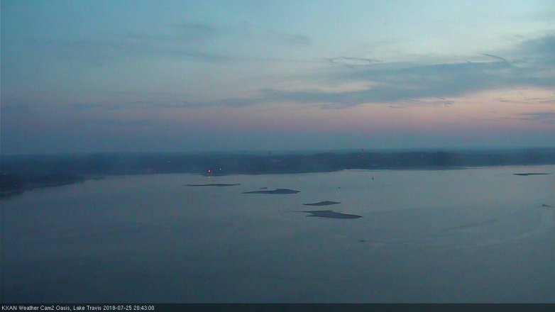 Lake Travis webcam, July 25, 2018 7:45 PM CT