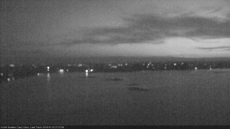 Lake Travis webcam, July 25, 2018 8:10 PM CT