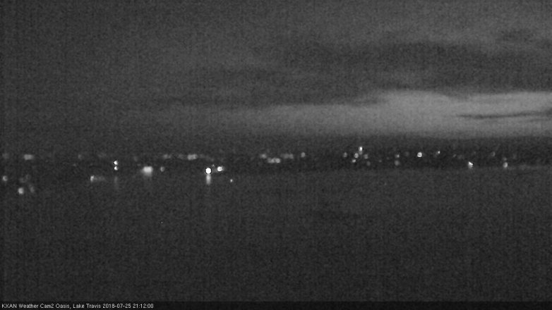Lake Travis webcam, July 25, 2018 8:15 PM CT