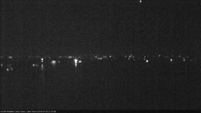 Lake Travis webcam, July 25, 2018 8:40 PM CT