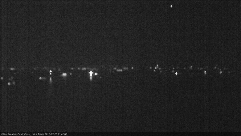 Lake Travis webcam, July 25, 2018 8:45 PM CT